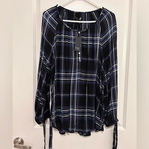 Max Jeans Plaid Top 1X
